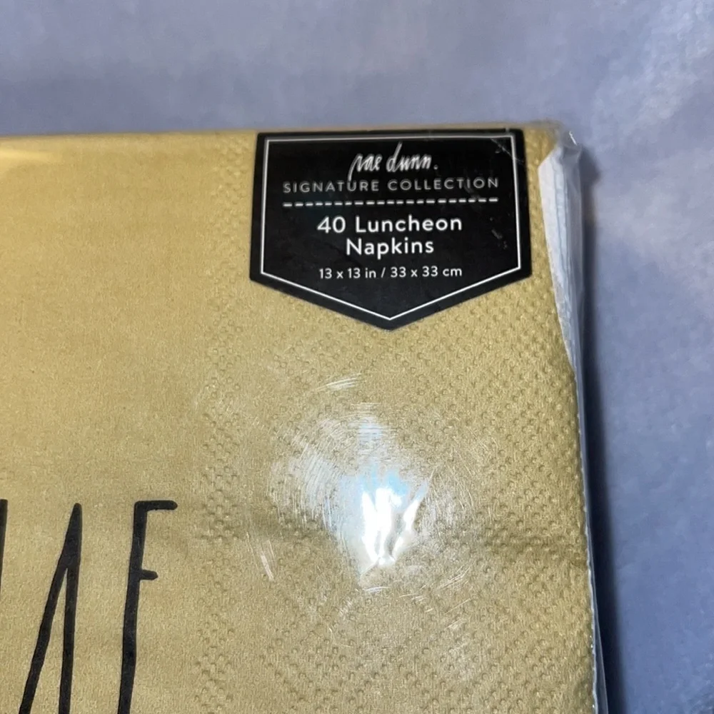 Rae Dunn Paper Luncheon Napkins “Home” Gold